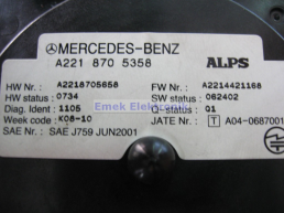 A2218705358 A 221 870 53 58 COMAND KONTROL PANELİ